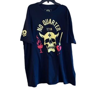 Zero Foxtrot Men’s Blackbeard Classic Soft Black Graphic T-shirt Size 2X